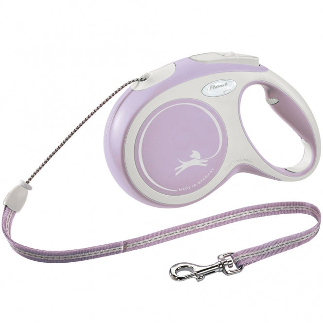 FLEXI Rollleine New COMFORT Seil - 8m, bis 20kg - rosa