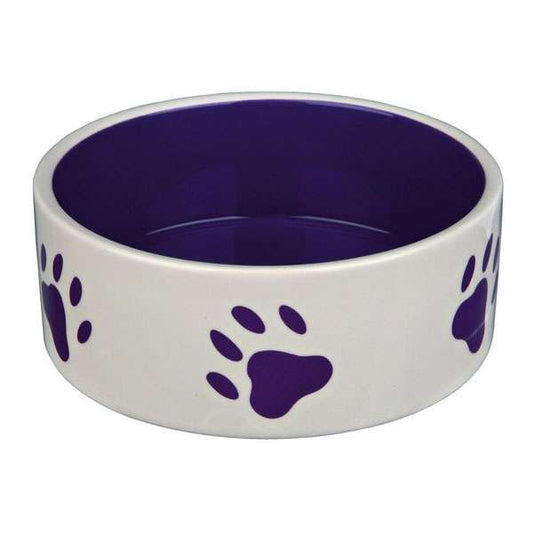Trixie Keramiknapf Pfote - Lila - 0,3 L