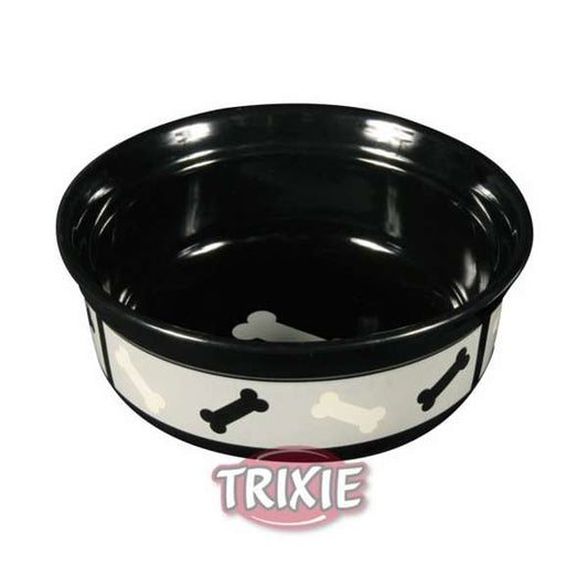 Trixie Keramiknapf Knochen Schwarz - 2,4 L