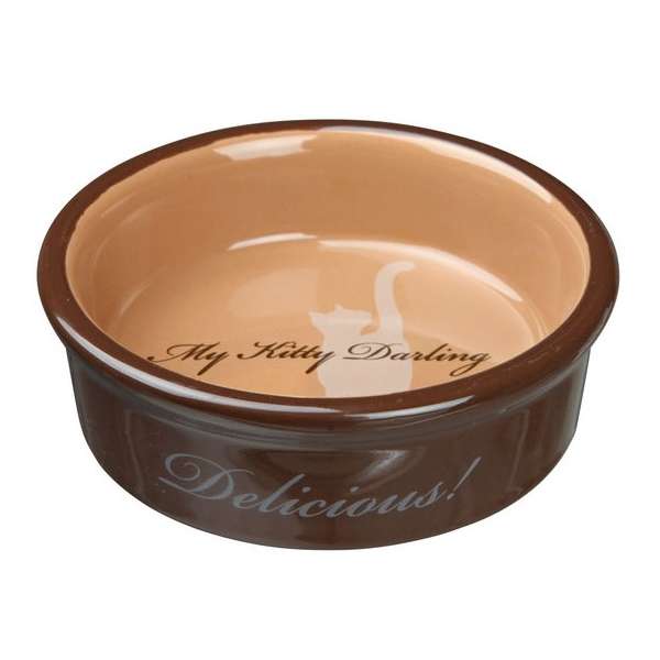 Trixie My Kitty Darling Keramiknapf - 0,2L - Braun