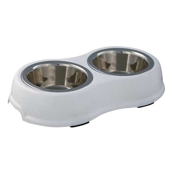 Trixie Napfset mit Kunststoffhalter - 2 x 0,45 l