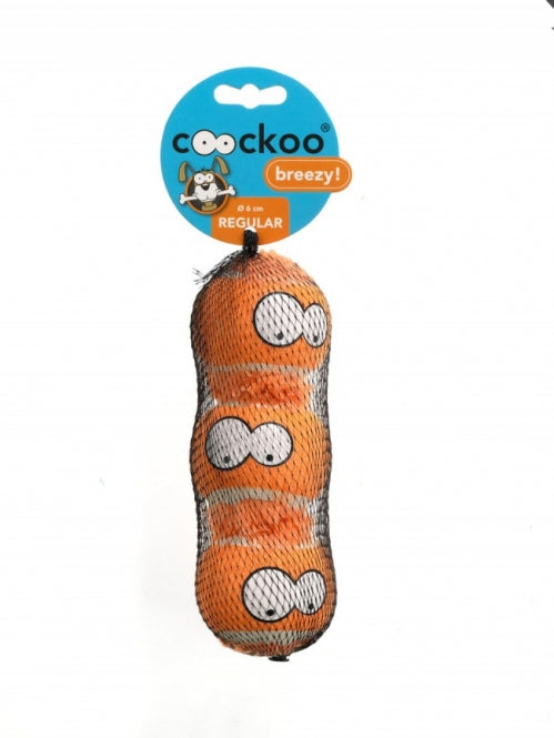 EBI Tennisbälle Coockoo Breezy Orange - 3er-Set - ø 6,3 cm