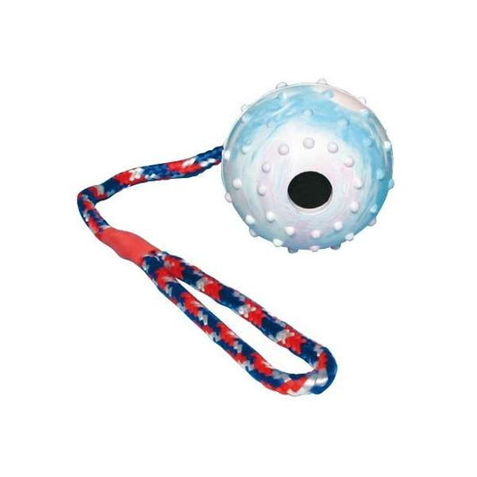 Trixie Naturgummiball am Seil - 6 cm / 30 cm