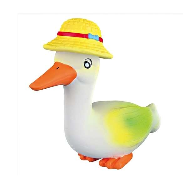 Trixie Latex-Spielzeug Ente mit Strohhut