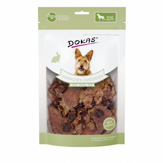Dokas Dog Snack Kaninchen-Innereien 100g