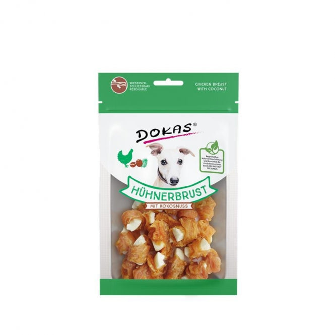 Dokas Dog Snack Hühnerbrust mit Kokosnuss 60g