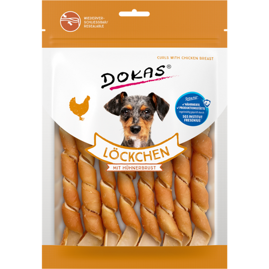 Dokas Dog Snack Löckchen mit Hühnerbrust 120g