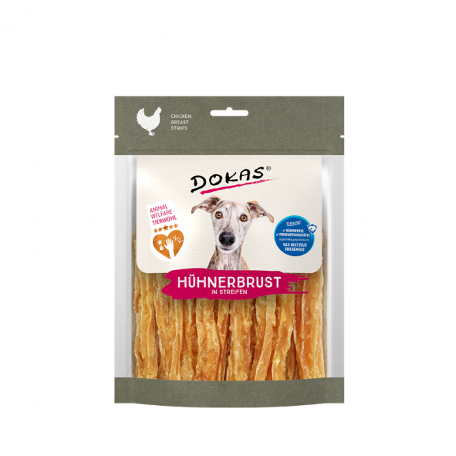 Dokas Dog Snack Hühnerbrust in Streifen 170g