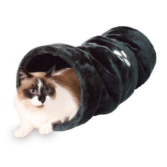 Trixie Crunch Plüschtunnel, 60 cm - Anthrazit