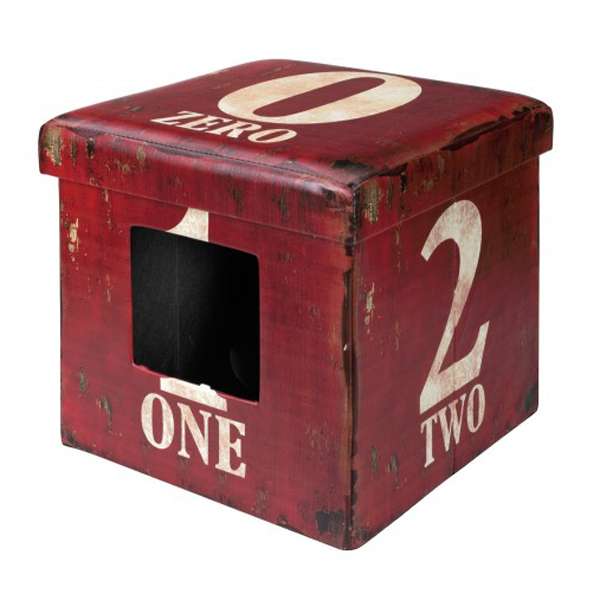 D&D Katzenbox Ottoman One - Dunkelrot