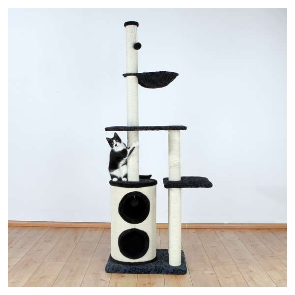 Trixie Kratzbaum Maqueda mit Stoffbezug, Schwarz