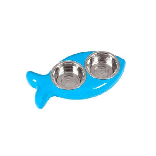 Karlie Flamingo The Fish Bowl Doppelnapf - 2 x 250 ml - Blau