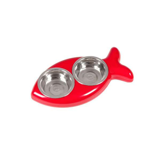 Karlie Flamingo The Fish Bowl Doppelnapf - 2 x 250 ml - Rot