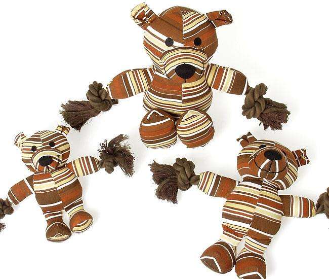 Karlie SENIOR DOG TOY Bär mit Seil - 19 cm