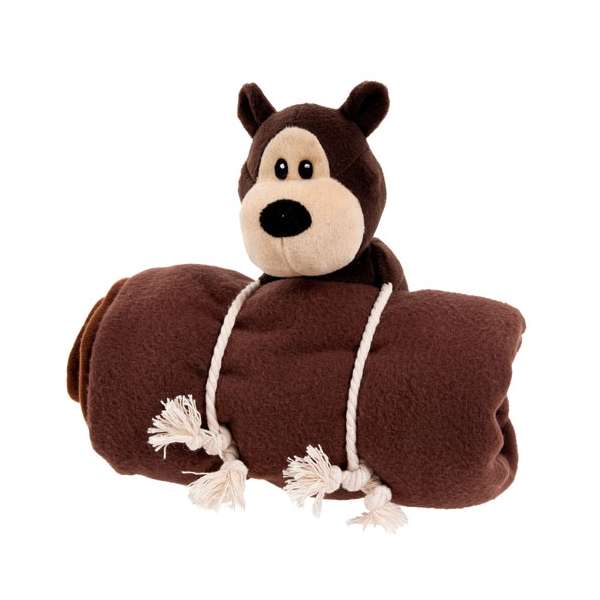 Karlie Play&Sleep Plüschtier mit Liegedecke 70 x 100 cm - Bär