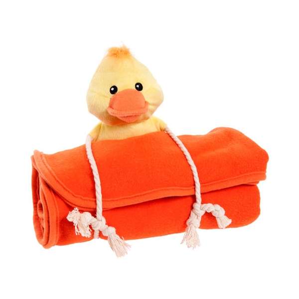 Karlie Play&Sleep Plüschtier mit Liegedecke 70 x 100 cm - Ente