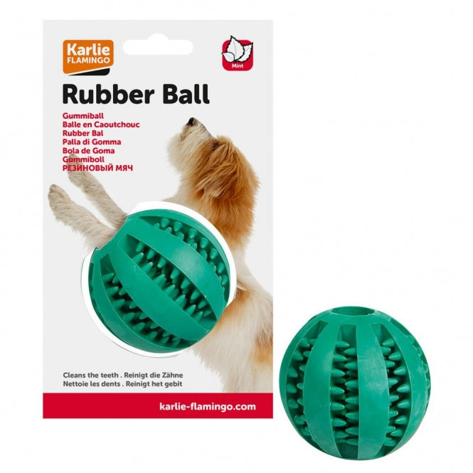 Karlie Flamingo Gummiball mit Minzaroma zur Zahnpflege