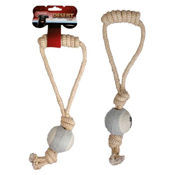 Karlie Flamingo Tennisball mit Jute-Griff Desert