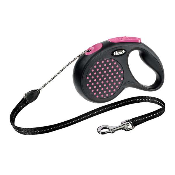 FLEXI Design Seil-Roll-Leine - 5 m, 20 kg - pink