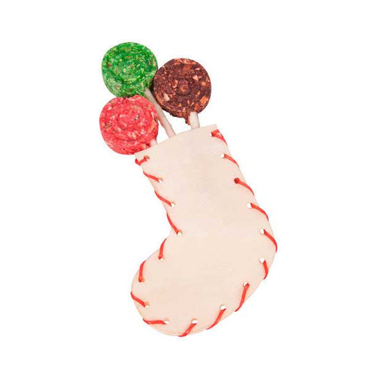 Karlie Flamingo Weihnachtssnack Strumpf aus Rinderhaut