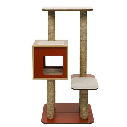 Vesper Kratzbaum V-High Base - Rot