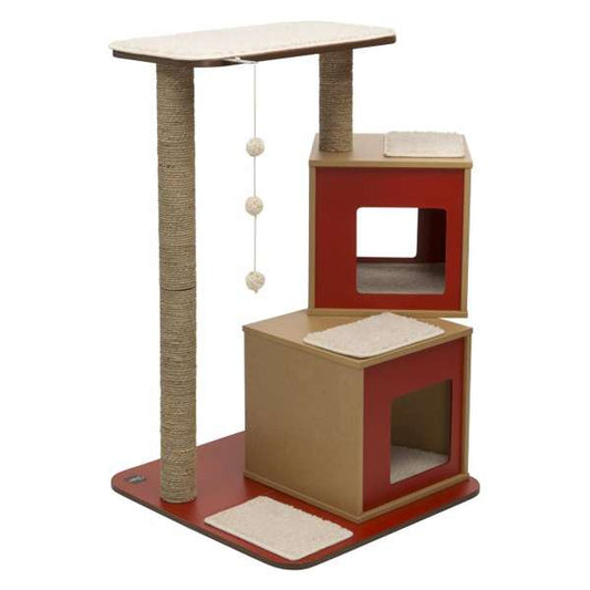 Vesper Kratzbaum V-Double - Rot