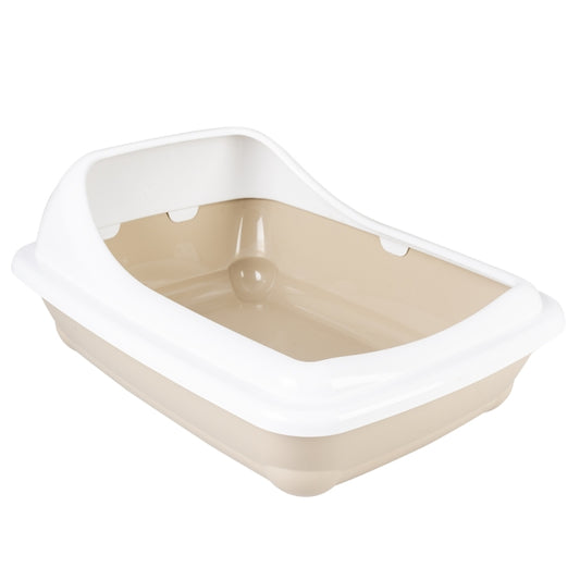 Duvoplus Katzentoilette Birba mit Rand - Mocaccino - L - 56 x 39 x 21,5cm