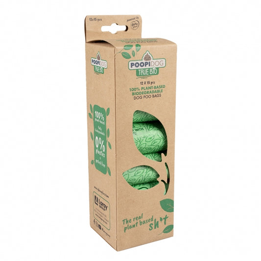 Poopidog Hundekotbeutel true bio - 12 x 15 Stück