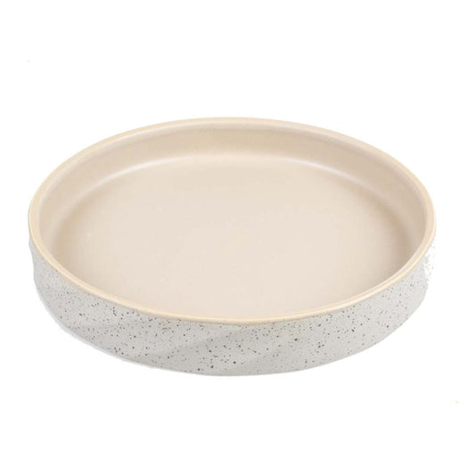 Duvoplus flacher Keramiknapf Stone Wavy Dune - 260ml - 14,5x14,5x3cm