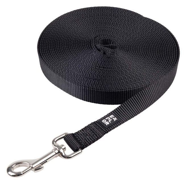 Duvoplus EXPLOR Trackingleine Classic flach - schwarz - 5m/20mm
