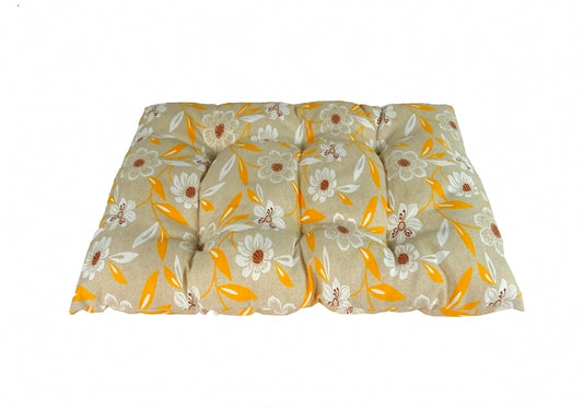 CARBONE Hundekissen Bomba, 60 x 100 cm - Blumen-gelb