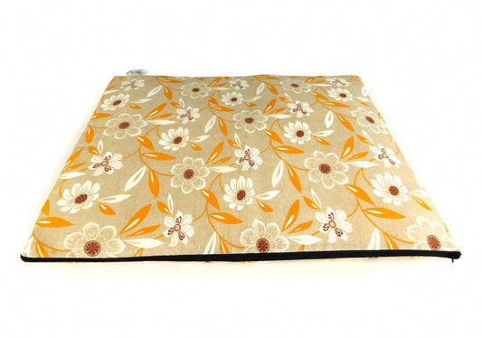 CARBONE Hundematte Mattress, 60 x 80 cm - Blumen-gelb