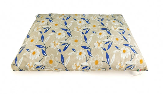 CARBONE Hundekissen Sacco, 70 x 100 cm - Blumen-blau