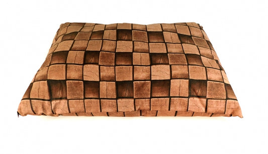 CARBONE Hundekissen Sacco, 70 x 100 cm - Karo-braun