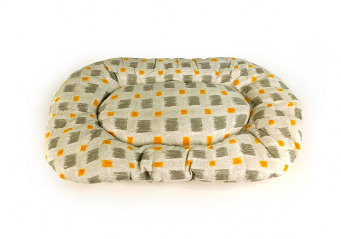 CARBONE Hundekissen Floconne, 90 x 60 cm - Quadrate-grau