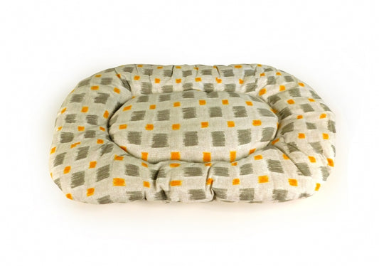 CARBONE Hundekissen Floconne, 90 x 60 cm - Quadrate-grau