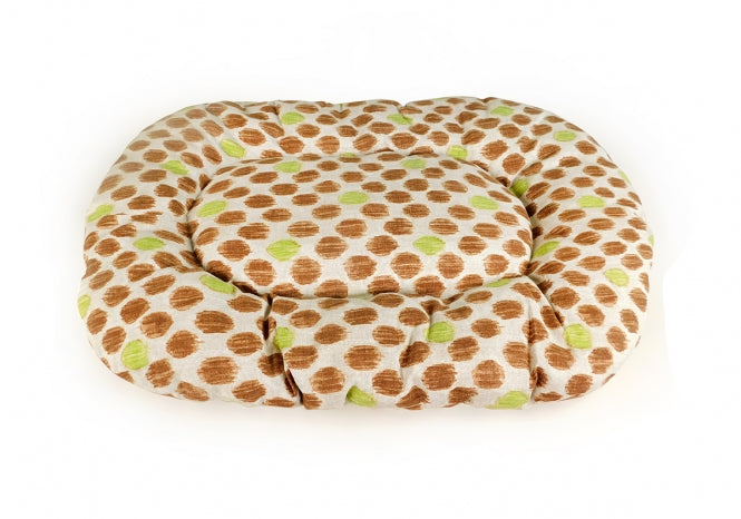 CARBONE Hundekissen Floconne, 75 x 50 cm - Punkte-braun