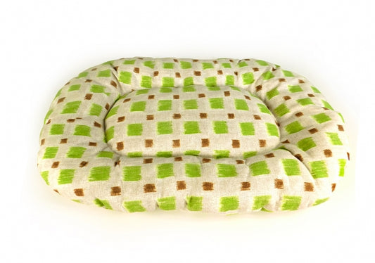 CARBONE Hundekissen Floconne, 90 x 60 cm - Quadrate-grün