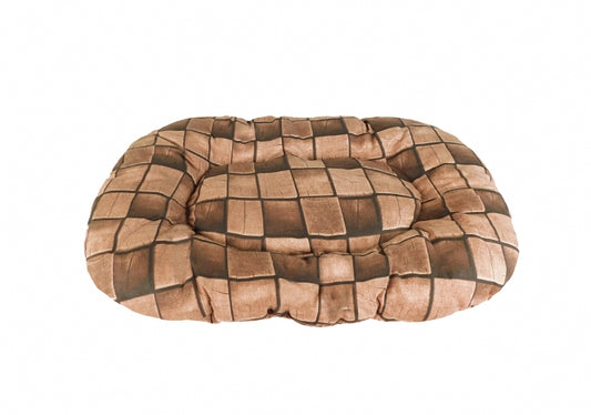 CARBONE Hundekissen Floconne, 90 x 60 cm - Karo-braun