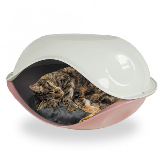 Pet-Star Katzenhöhle Ducky - rot-weiß