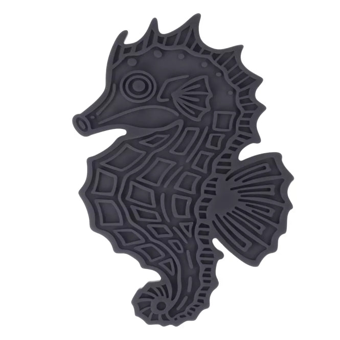 Lick Mat Seahorse - grau
