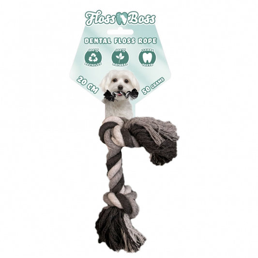 Floss Boss Dental Rope Baumwollseil mit 2 Knoten - 20 cm