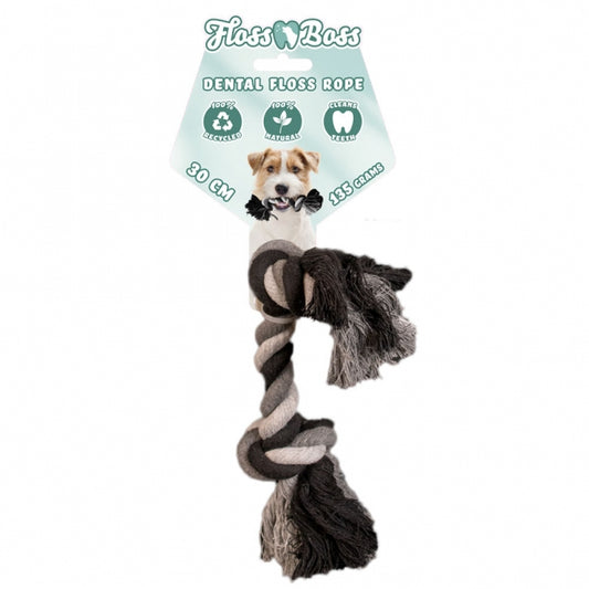 Floss Boss Dental Rope Baumwollseil mit 2 Knoten - 30 cm