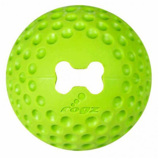 ROGZ GUMZ Hundeball, 7,8 cm - befüllbar - grün