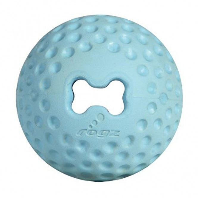 ROGZ GUMZ Hundeball, 6,4 cm - befüllbar - hellblau