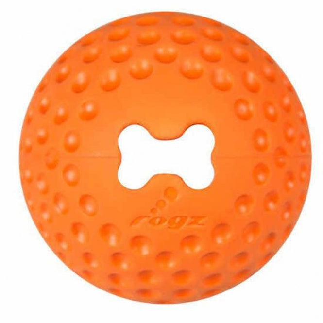ROGZ GUMZ Hundeball, 4,9 cm - befüllbar - orange