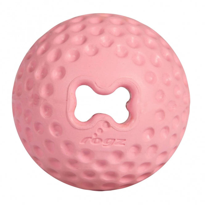 ROGZ GUMZ Hundeball, 6,4 cm - befüllbar - rosa