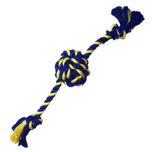 PETSPORT Baumwollseil mit Knotenball