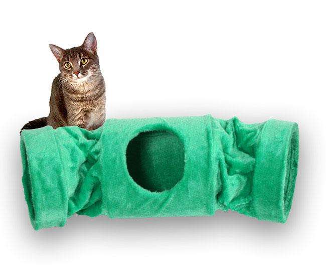 Pet-Star Katzentunnel MELLY, 90 cm - Grün
