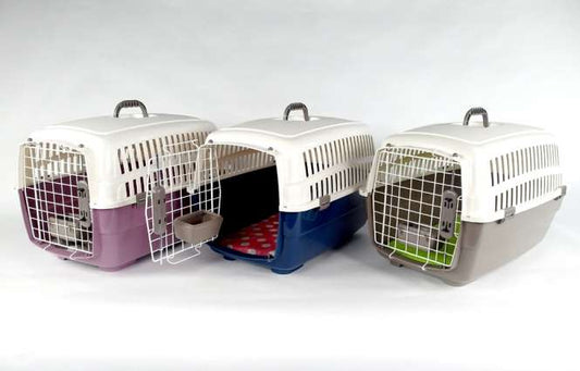 Transportbox Voyager Luxus mit Kissen + Napf - L